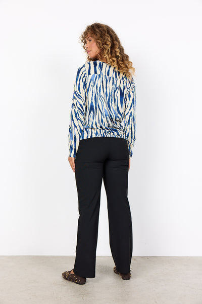 SC-FELICITY AOP 522 BLOUSE DARK BLUE