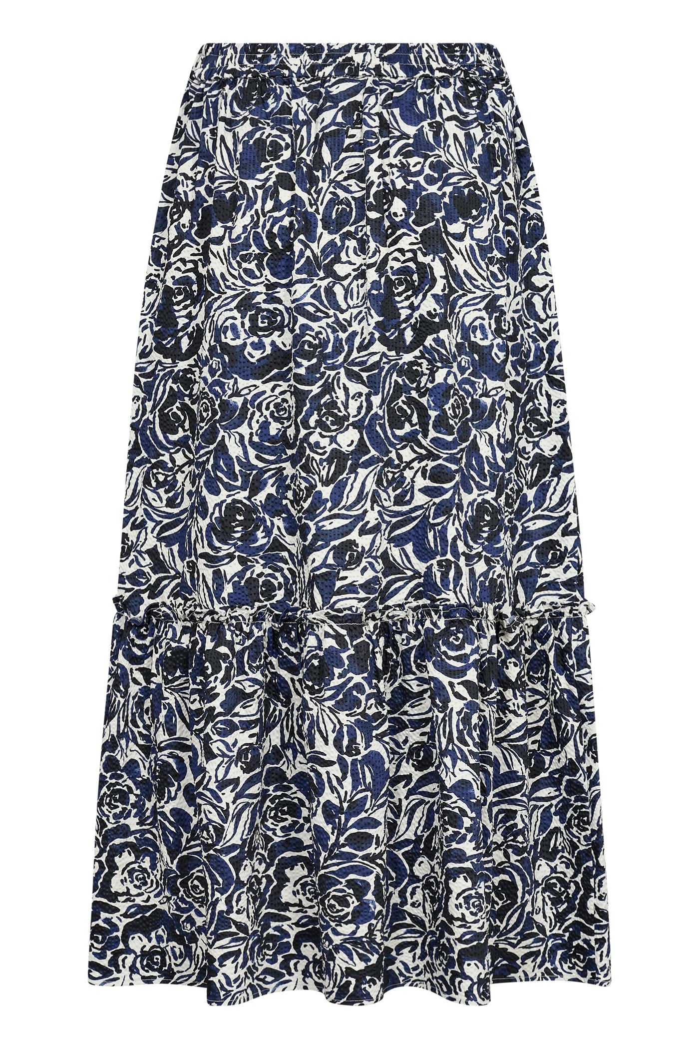 NadeemPW Skirt Navy Rose Print