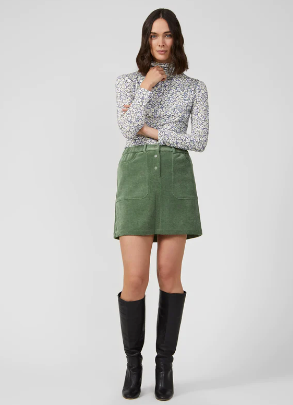 Winter Cord Mini Skirt