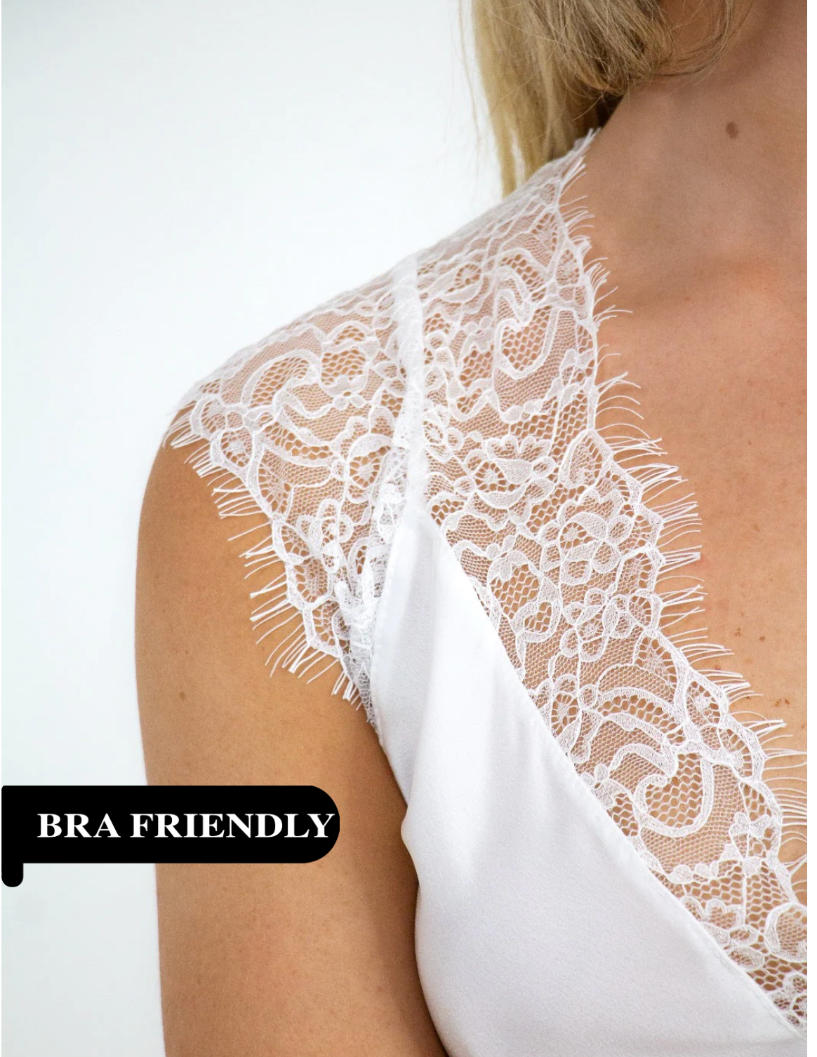 KATE & PIPPA LAUREN LACE CAMI TOP IN WHITE