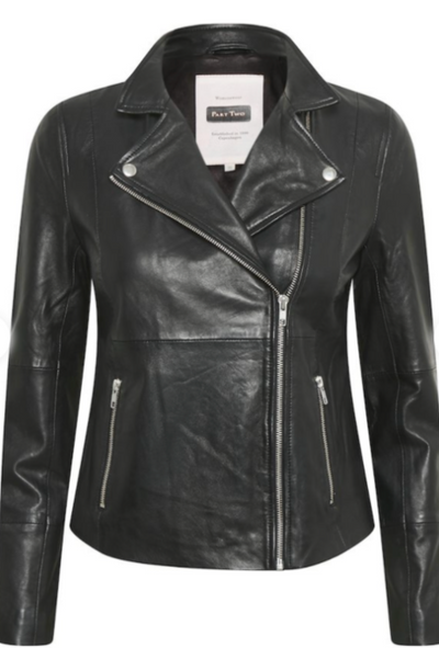 FRANCESPW LEATHER JACKET BLACK