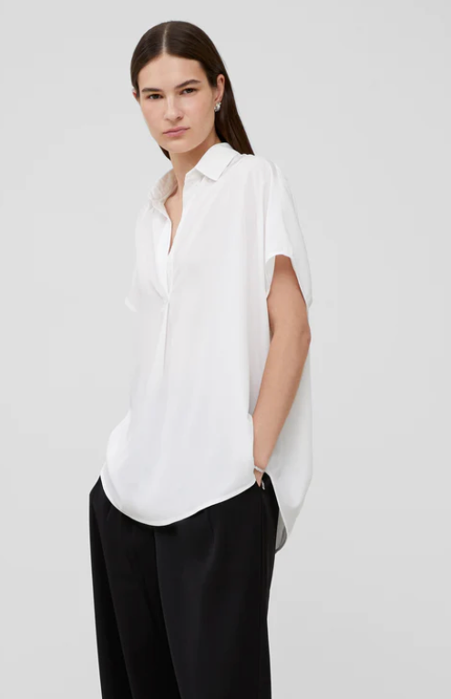 Crepe Light Recycled Popover Shirt