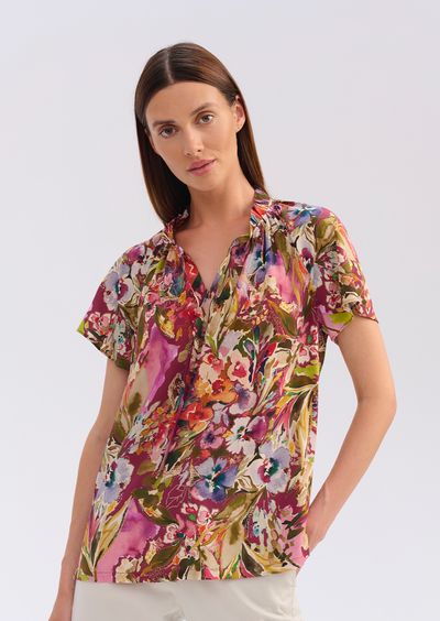 FERIA business blouse with floral print