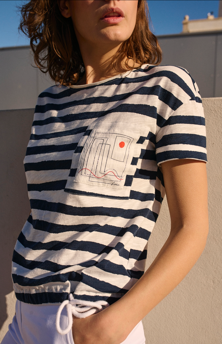 FERIA casual and sports t-shirt in a nautical style