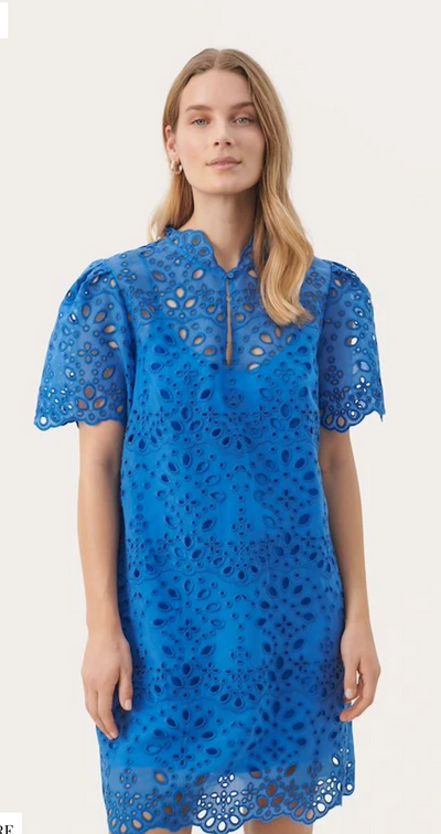 GEBELLAPW SHORT LACE DRESS Nebulas Blue