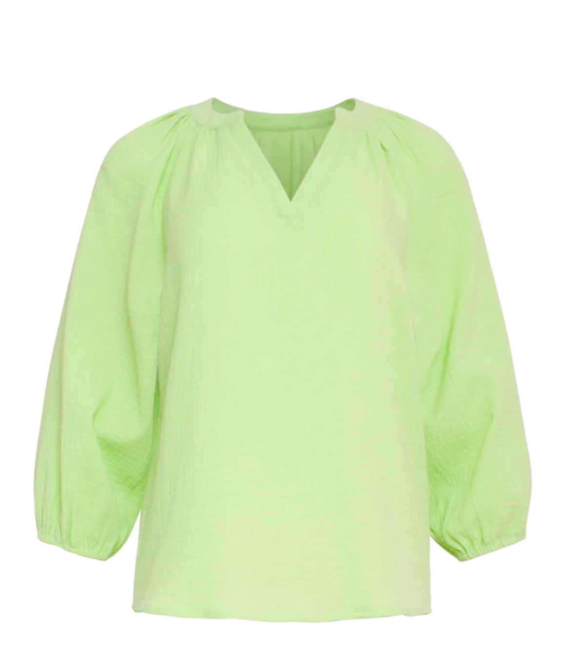 AIRY TOP IN LIME GREEN TETRA