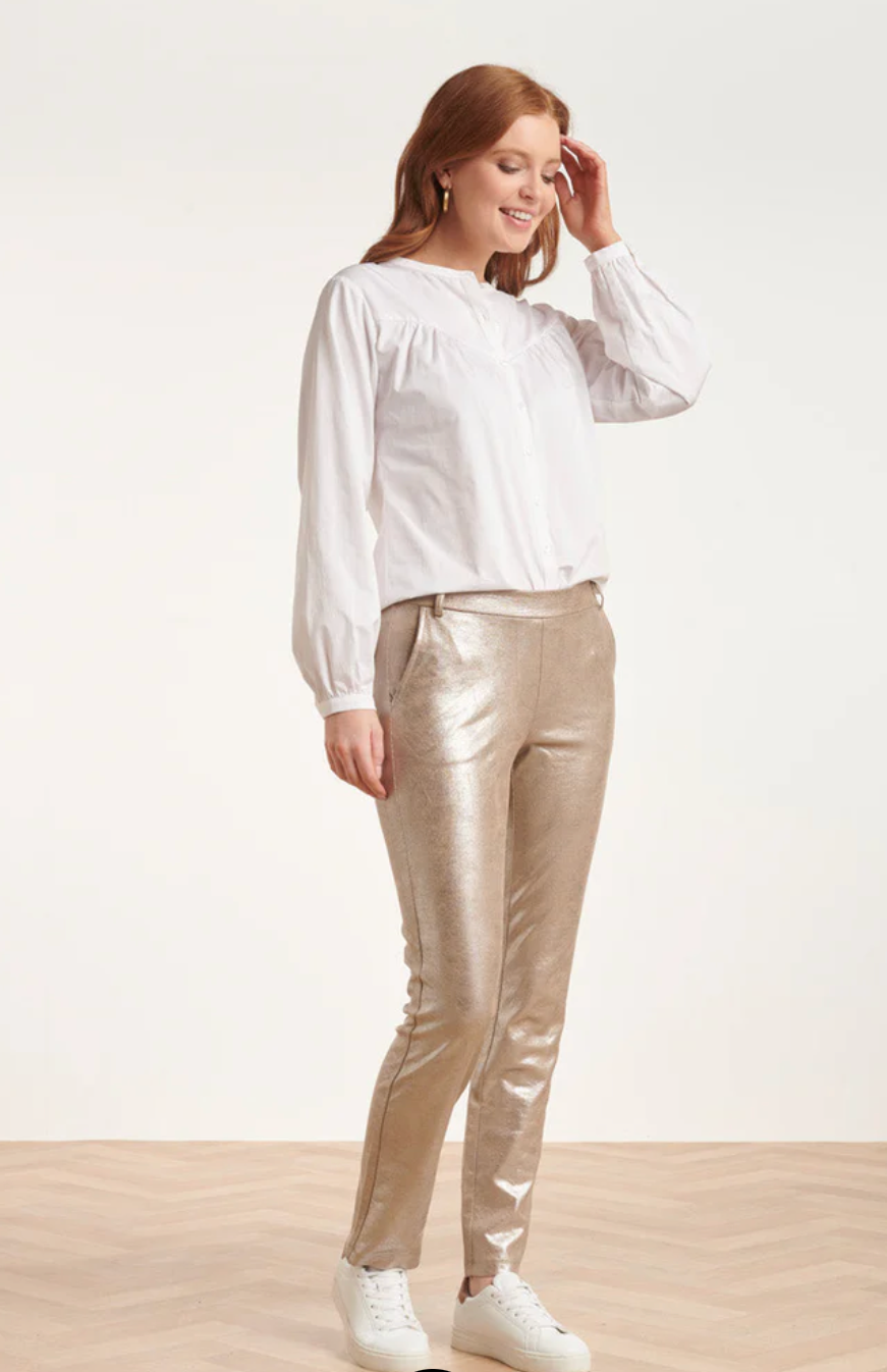 24734 SILVER SUEDE TROUSERS