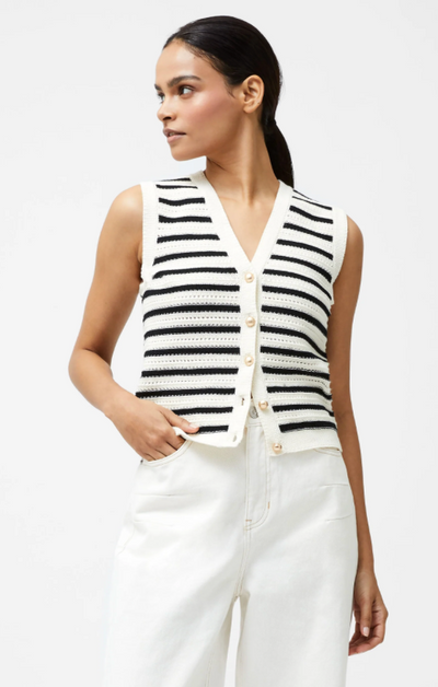 Lumi Mozart Stripe Knit Waistcoat