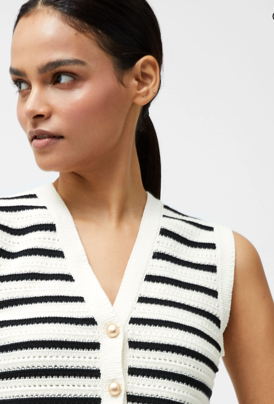 Lumi Mozart Stripe Knit Waistcoat