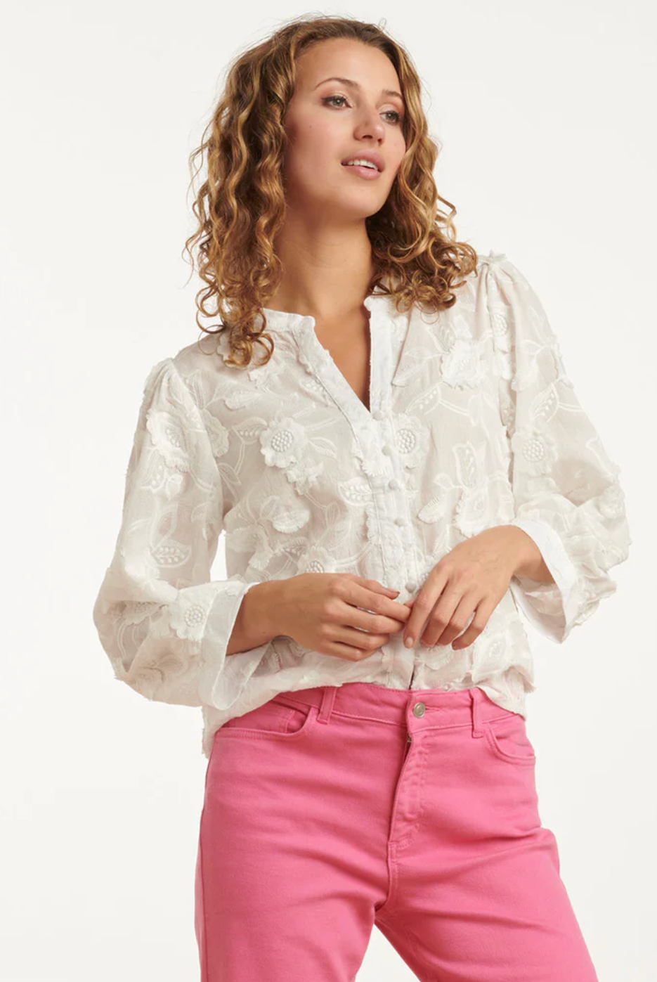 FLOWER BLOUSE | WHITE