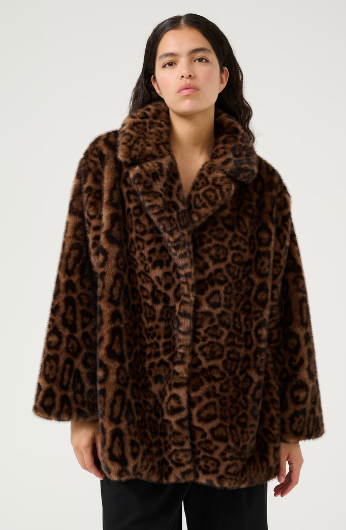 KBTira Leopard Faux Fur jacket