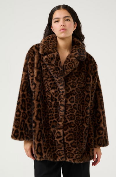 KBTira Leopard Faux Fur jacket