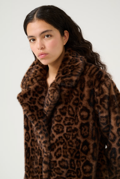 KBTira Leopard Faux Fur jacket