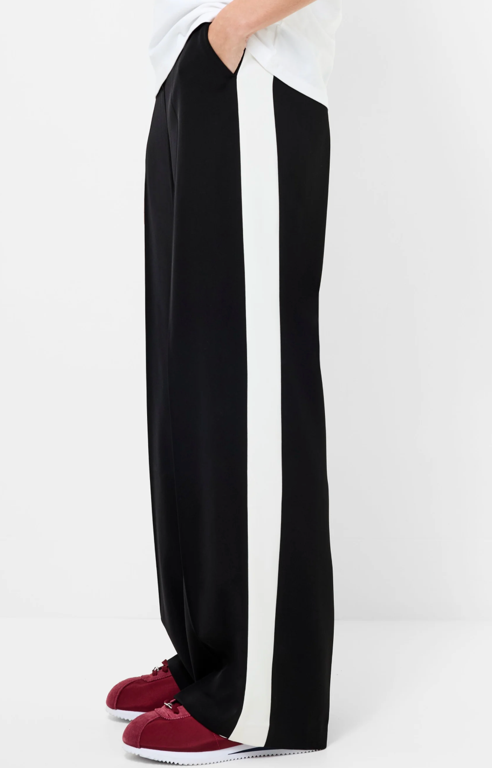 Vinnie Side Stripe Wide Leg Trousers
