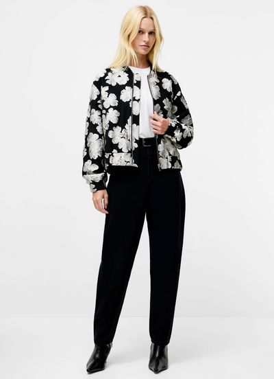 Lora Poly Jacquard Bomber Jacket