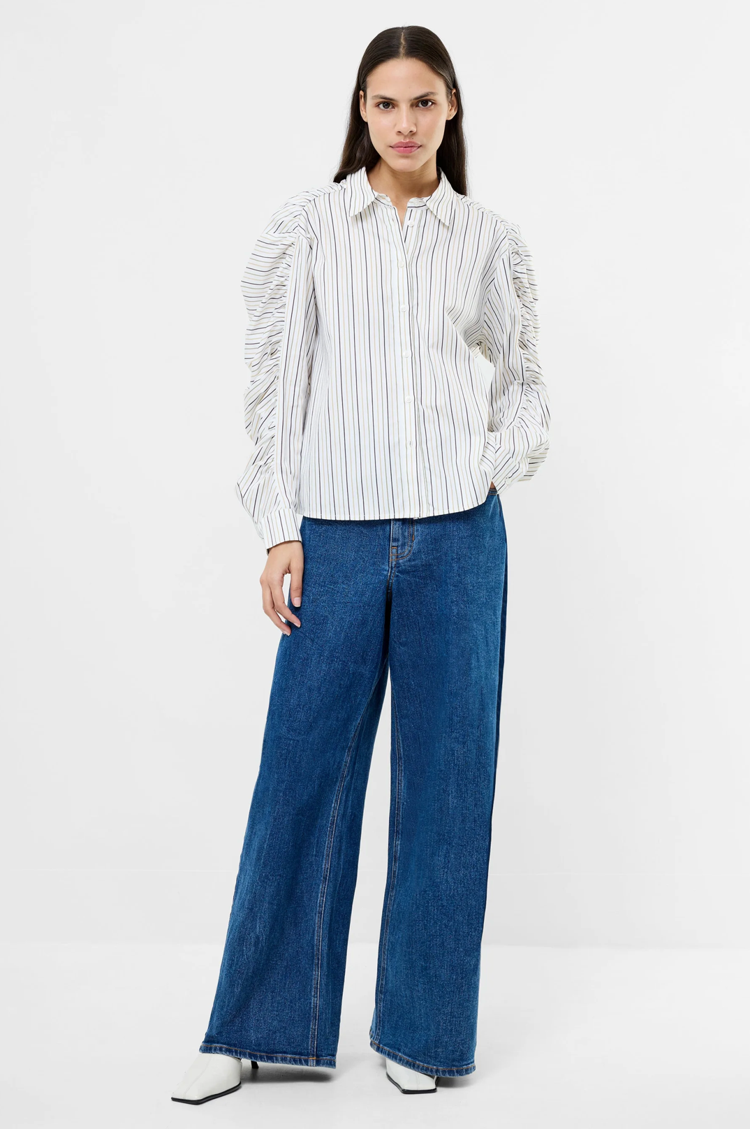Cambria Stripe Cotton Button Down Shirt