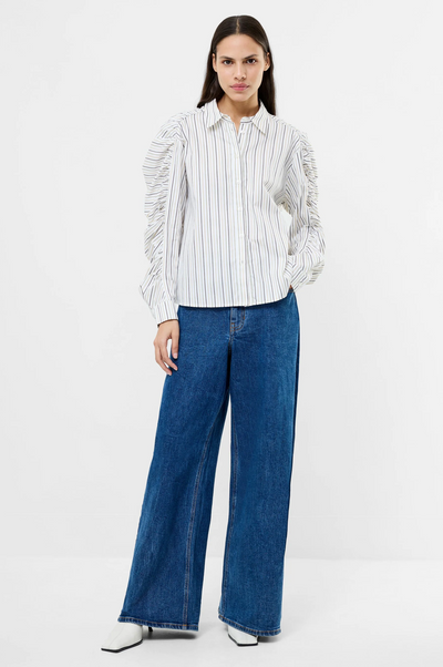 Cambria Stripe Cotton Button Down Shirt