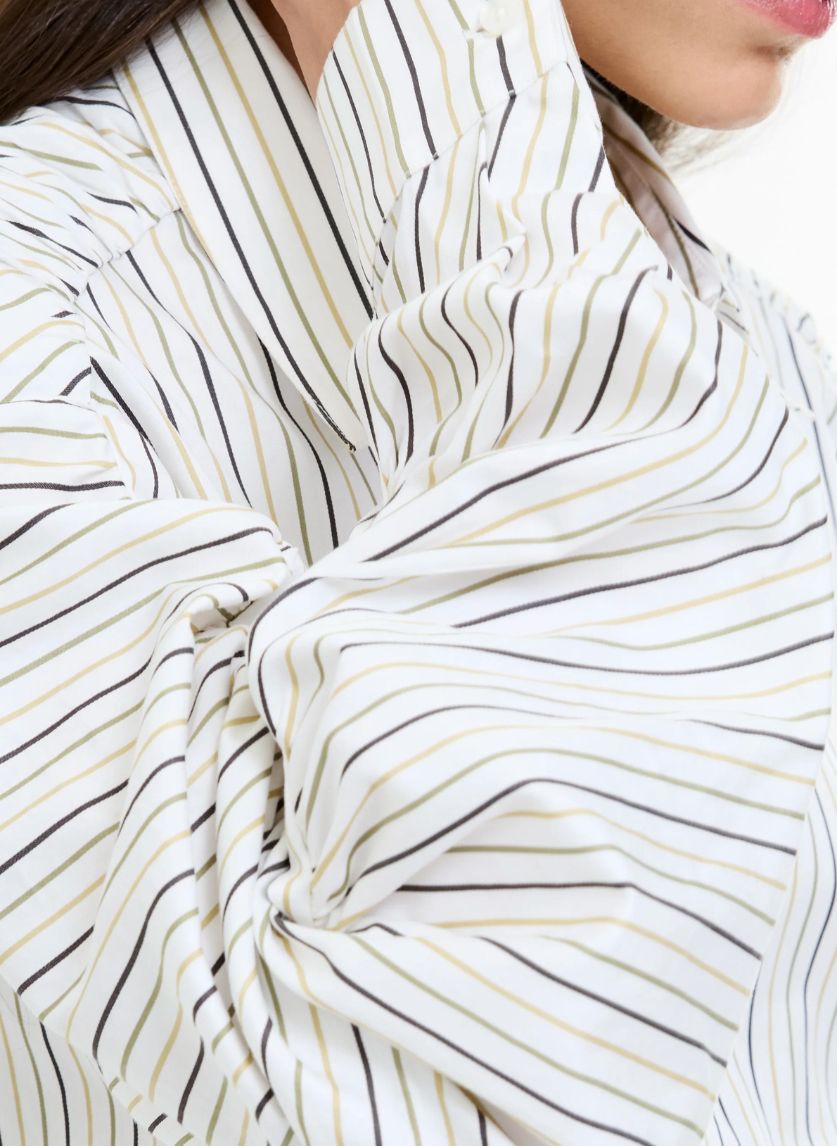 Cambria Stripe Cotton Button Down Shirt