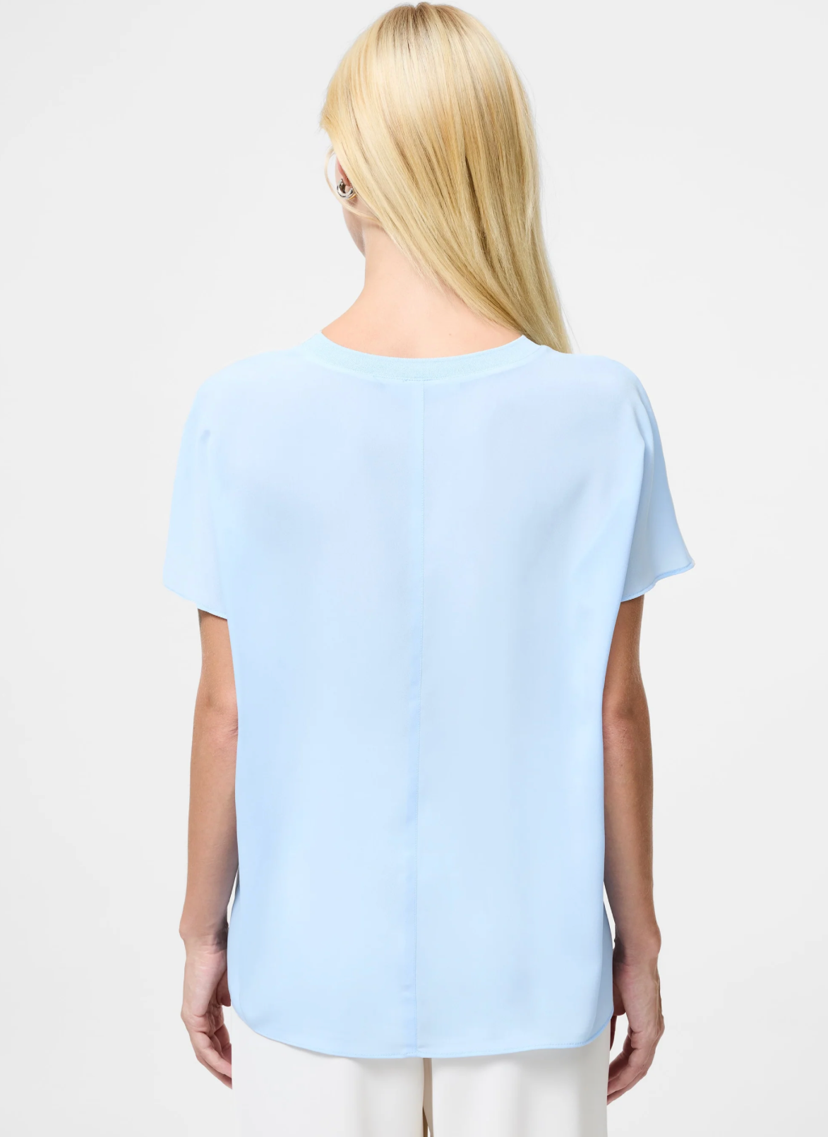 Crepe Light Crew Neck Top