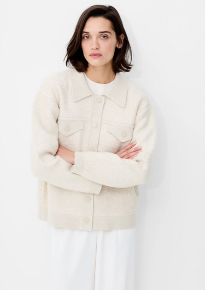 Ramira Long Sleeve Boucle Knit Jacket