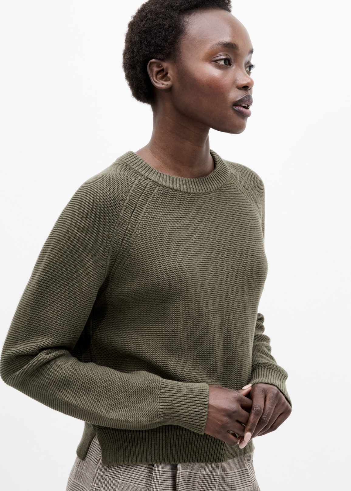 Lily Mozart Crew Neck Jumper Khaki Green