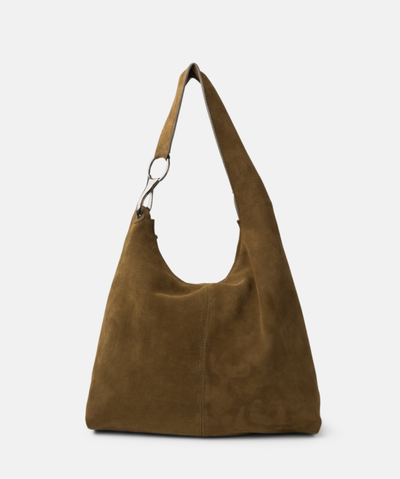 Leather shoulder bag BIBA Jackpot Khaki