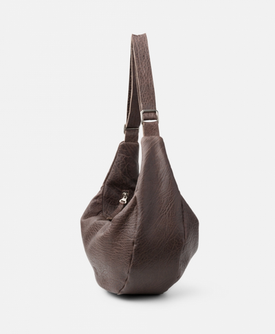 Leather shoulder bag BIBA Bowie West Dark Brown