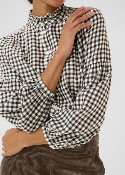 SamillaPW Shirt Garnache Mini Check