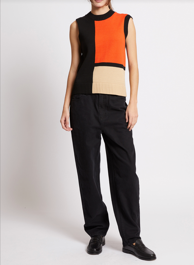 VARLI COLOUR BLOCKING KNIT VEST