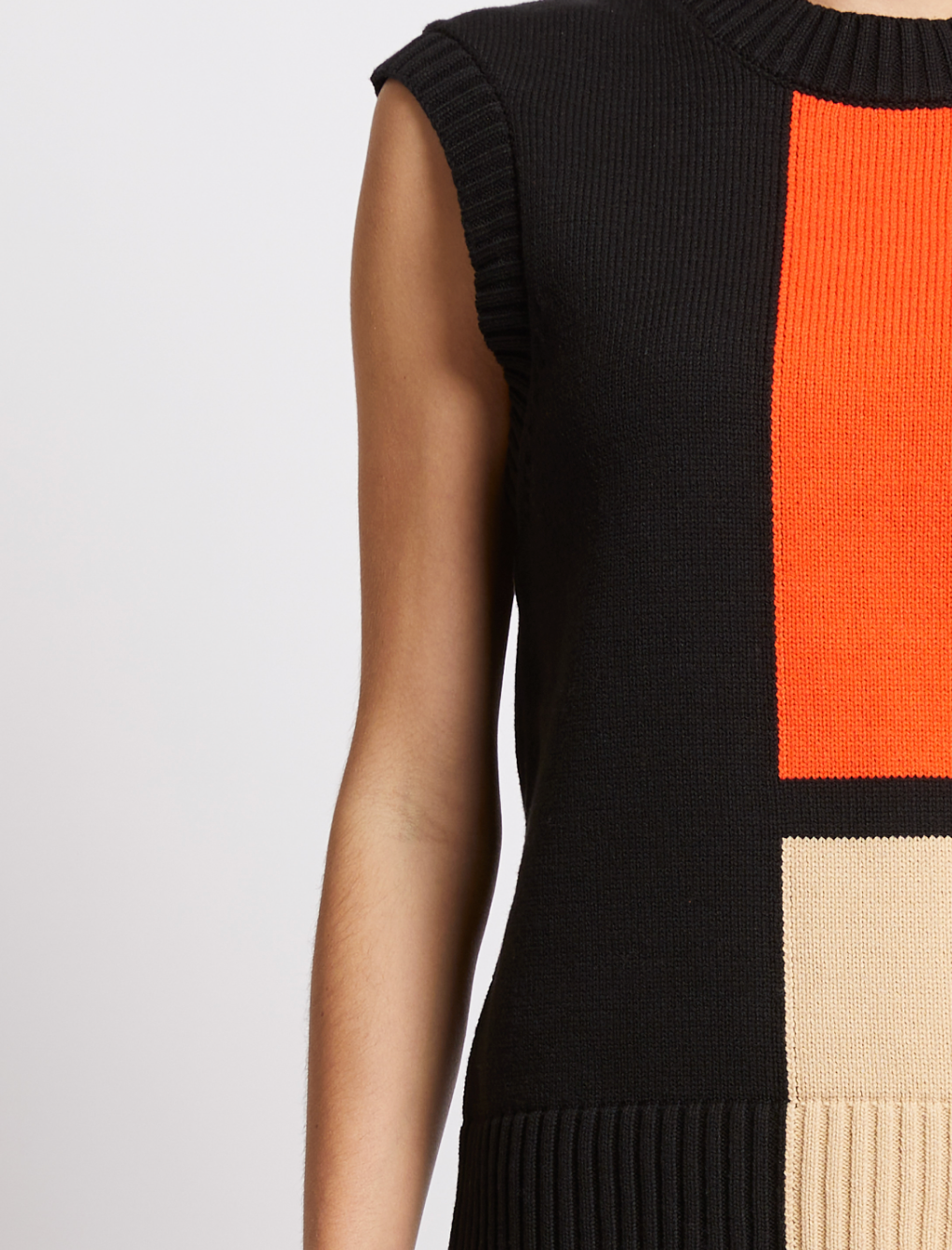 VARLI COLOUR BLOCKING KNIT VEST