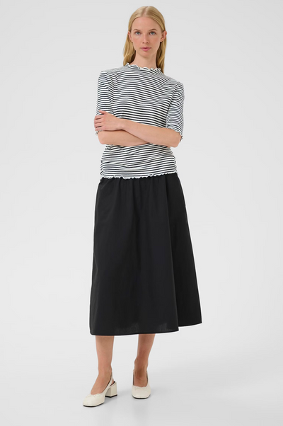 CandaceKB T-shirt Night Sky/Egret Stripe