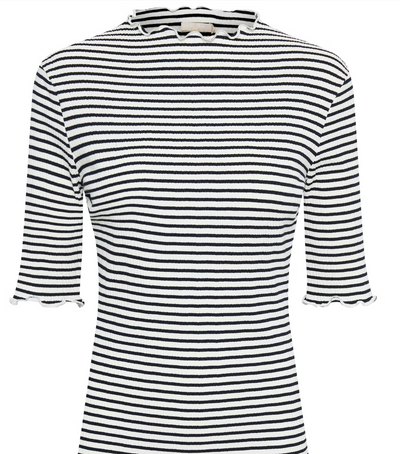 CandaceKB T-shirt Night Sky/Egret Stripe
