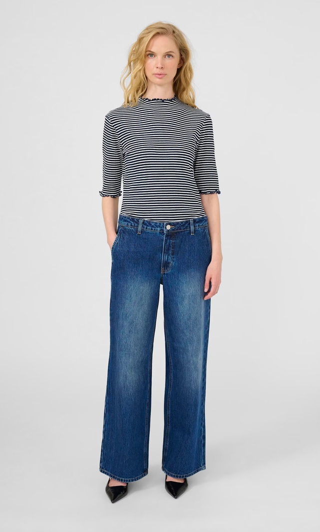 CandaceKB T-shirtNight Sky/Egret Stripe