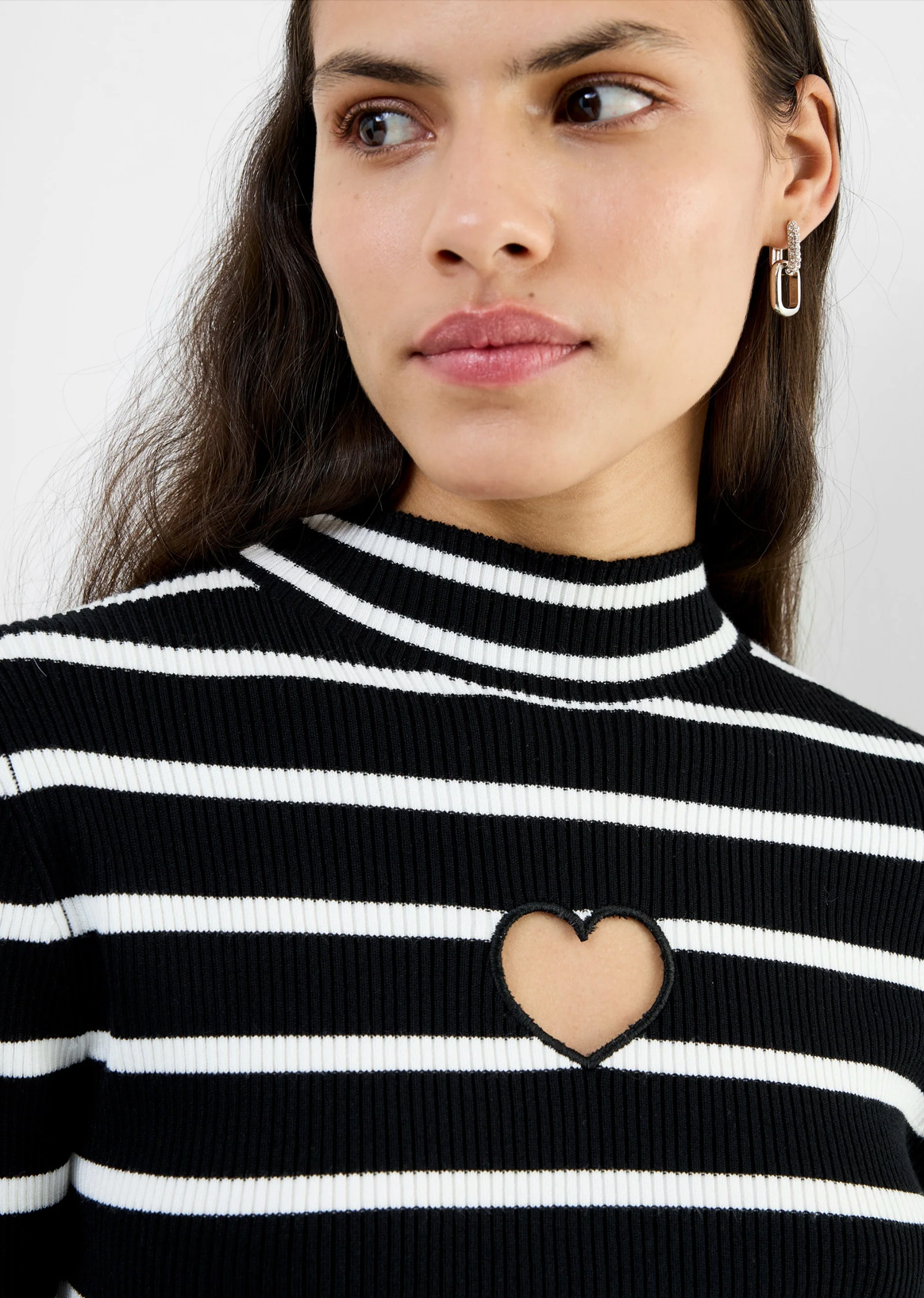 Melrose Heart Cut Out Long Sleeve Jumper