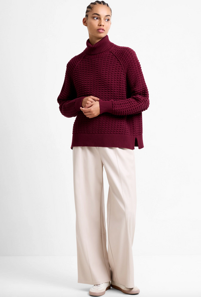 Keya Popcorn Knit Roll Neck Jumper