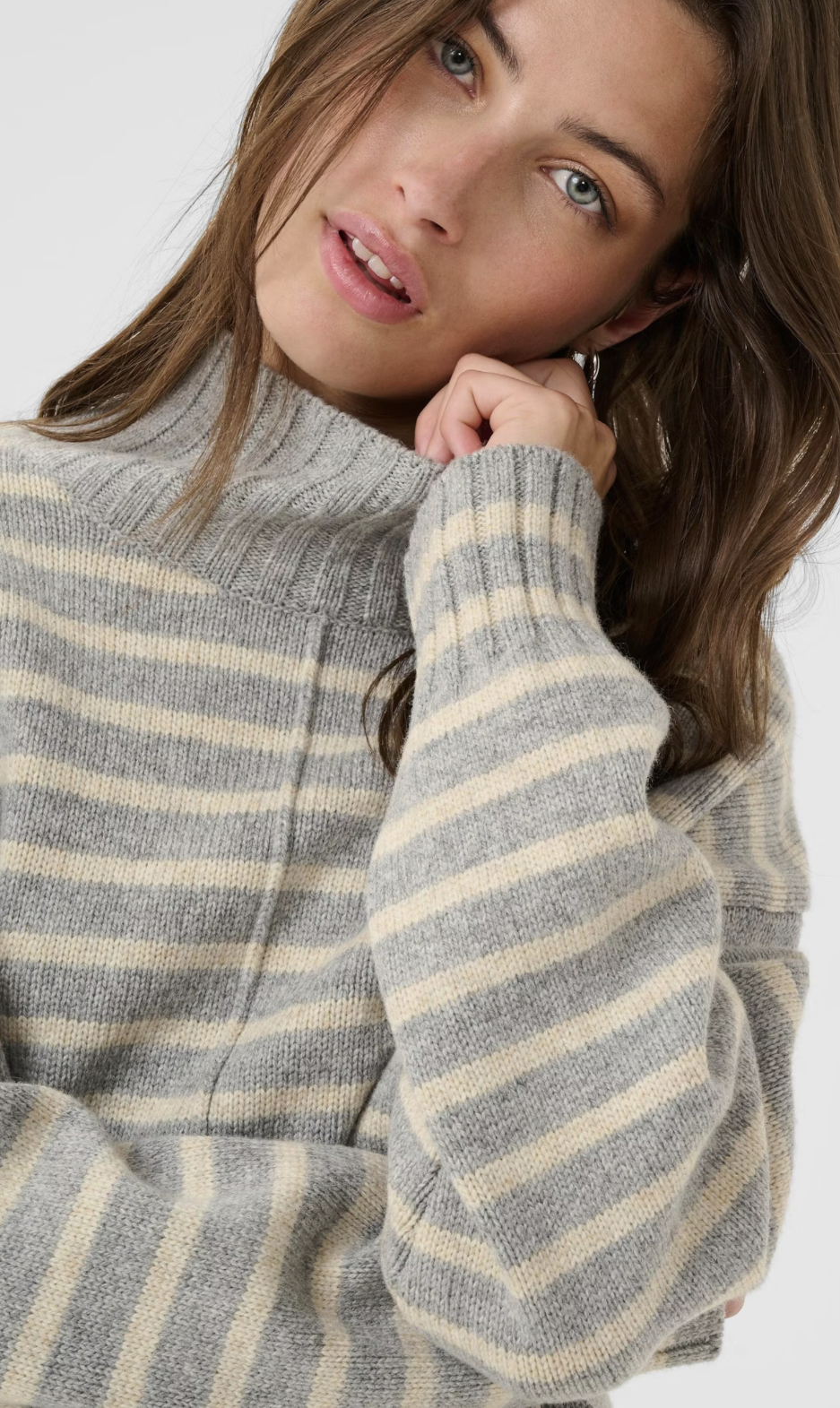 LilyePW Pullover Grey Mel./French Oak Mel.