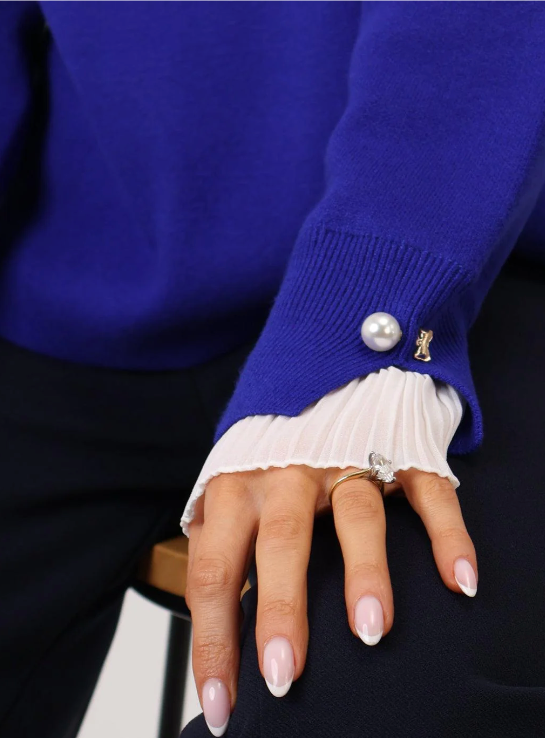 KATE & PIPPA GRACIE KNIT JUMPER IN BLUE