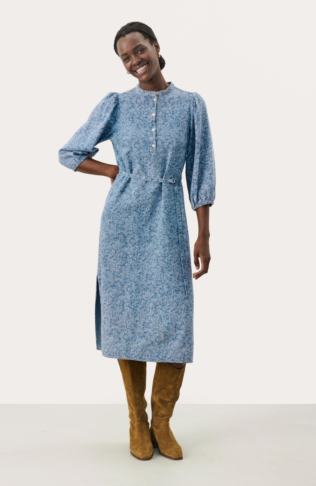 NADIJAPW DR DENIM ROSE