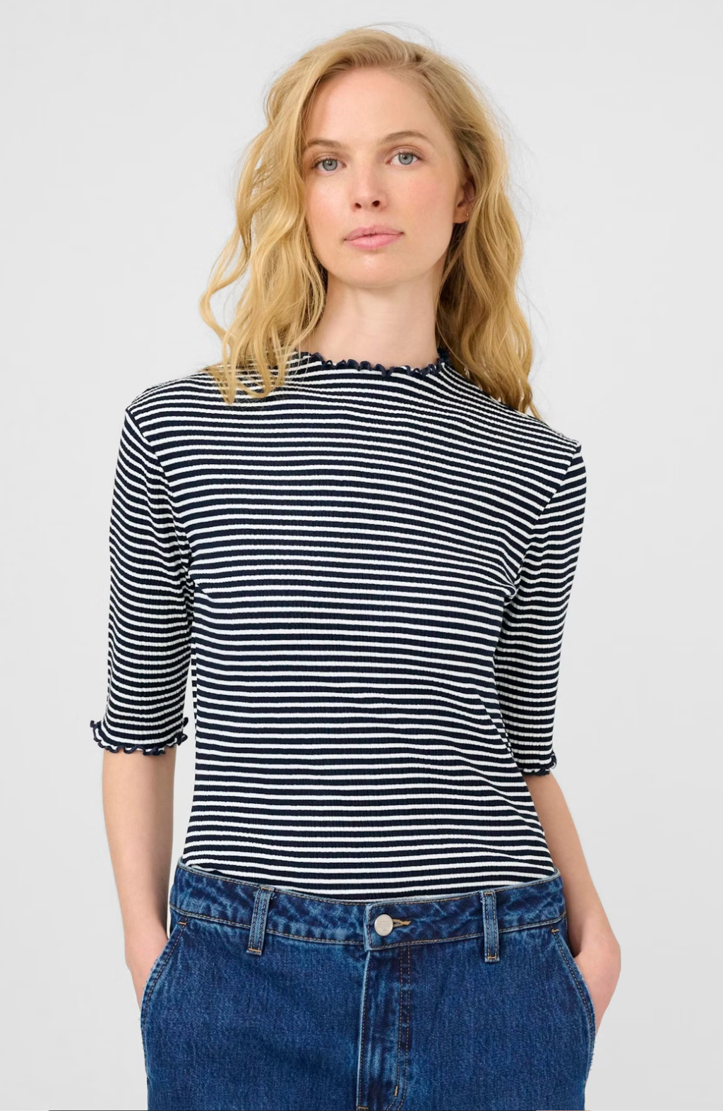 CandaceKB T-shirtNight Sky/Egret Stripe