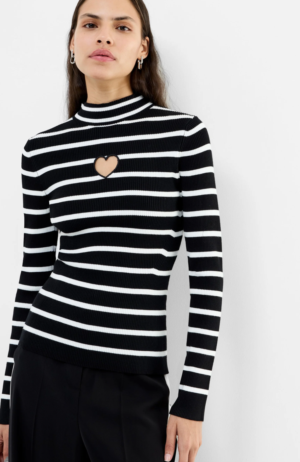 Melrose Heart Cut Out Long Sleeve Jumper