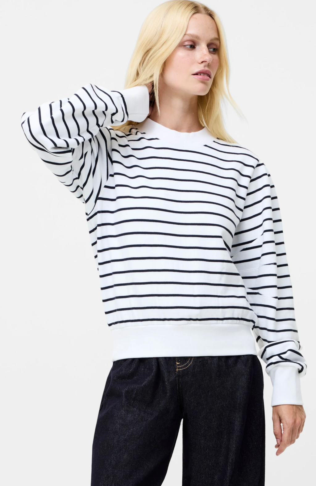 Sunday Sweat Striped Sweatshirt