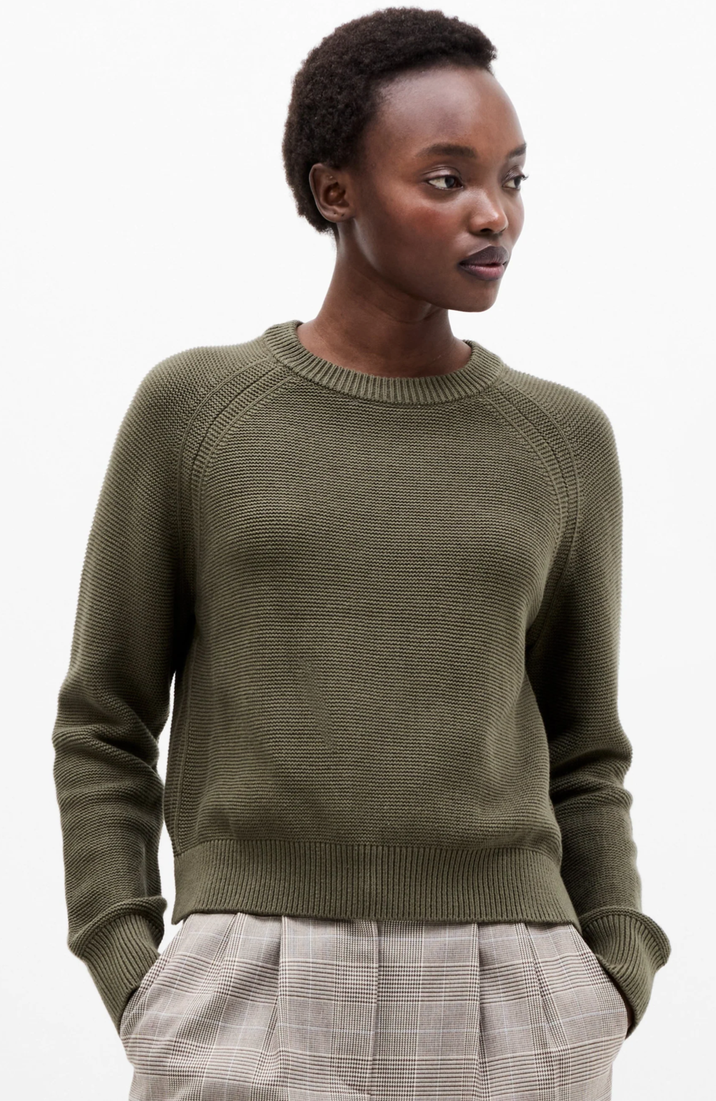 Lily Mozart Crew Neck Jumper Khaki Green