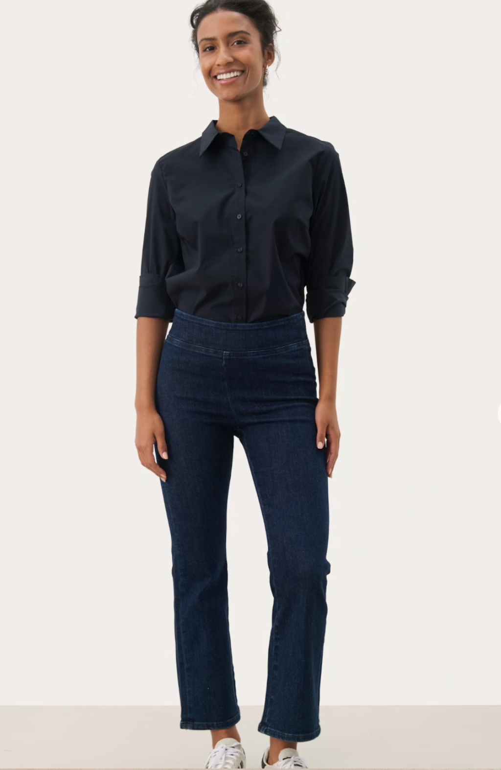 NikelaPW Trousers Dark Blue Denim