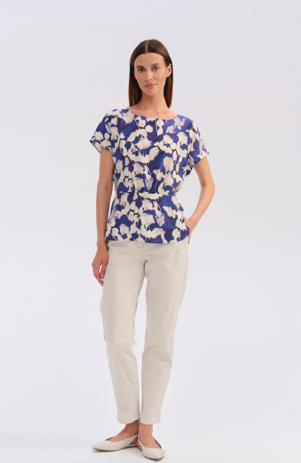 FERIA business blouse with floral print