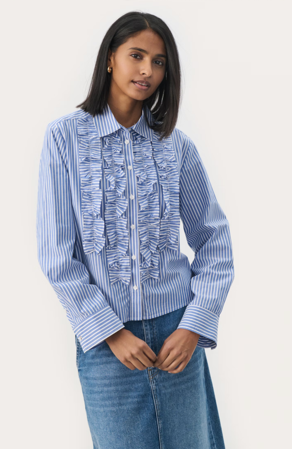 PranveraPW Shirt Amparo Blue Stripe