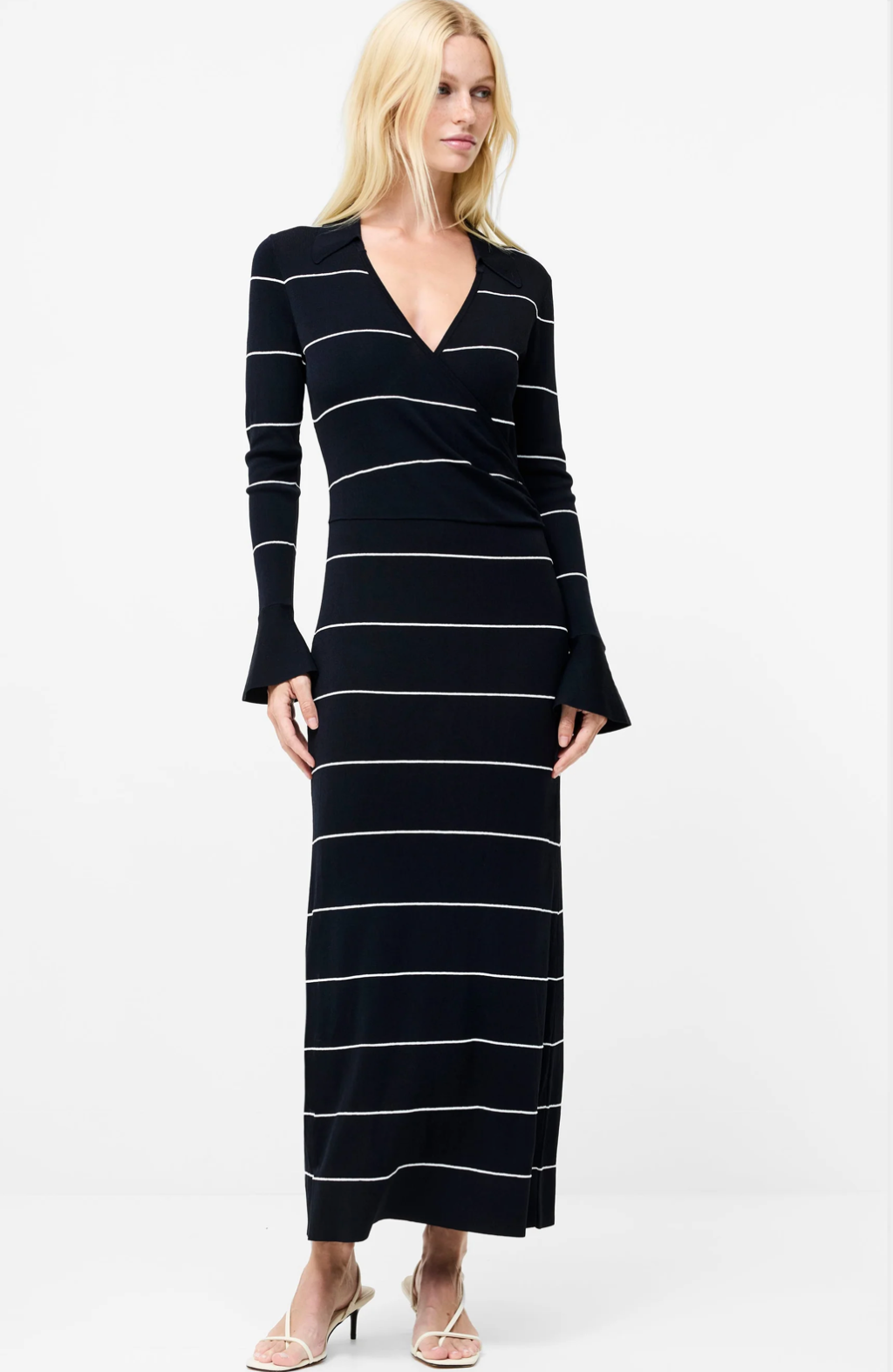 Ottie Knitted Stripe Maxi Dress