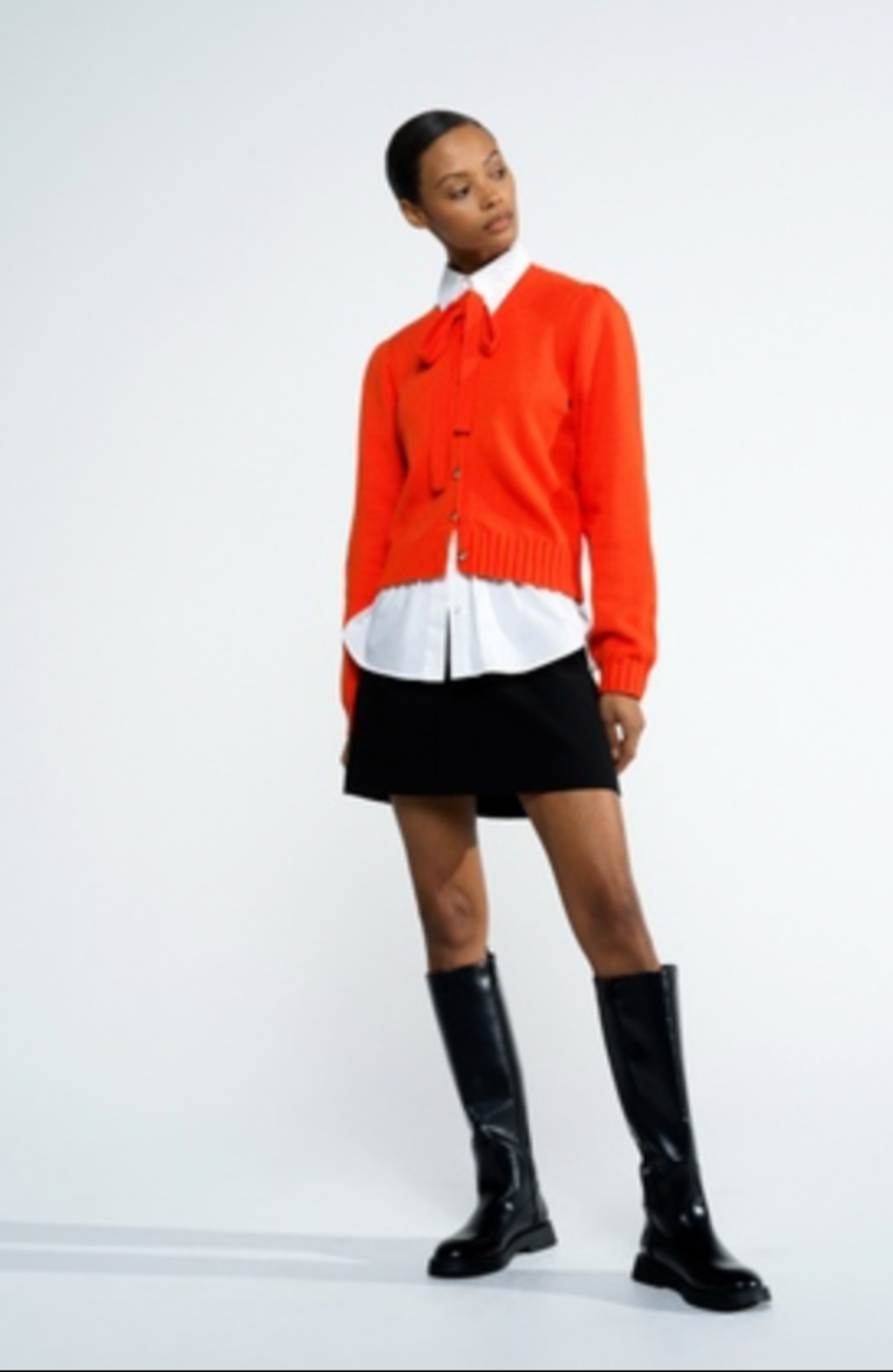 Varli Long Sleeve Tie Neck Cardigan