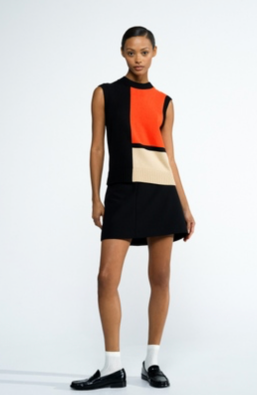 VARLI COLOUR BLOCKING KNIT VEST