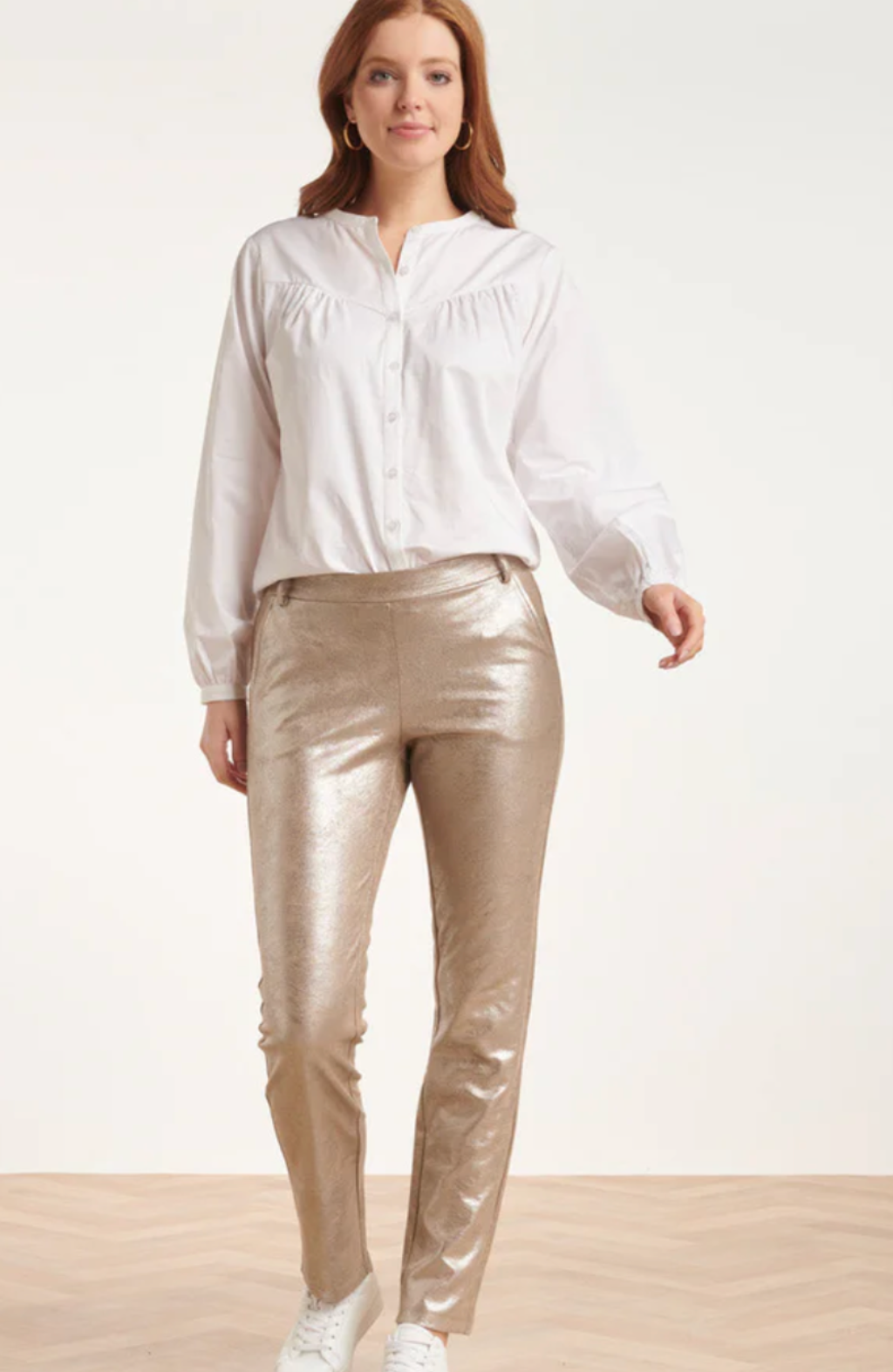 24734 SILVER SUEDE TROUSERS